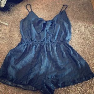 Denim romper